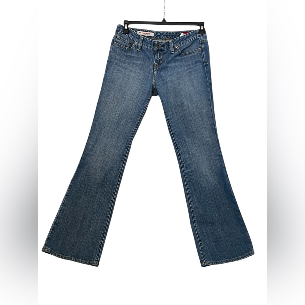 X2 bootcut with a Y2K style low rise‎ denim